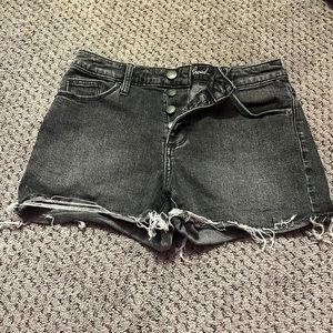 Black Jean Shorts